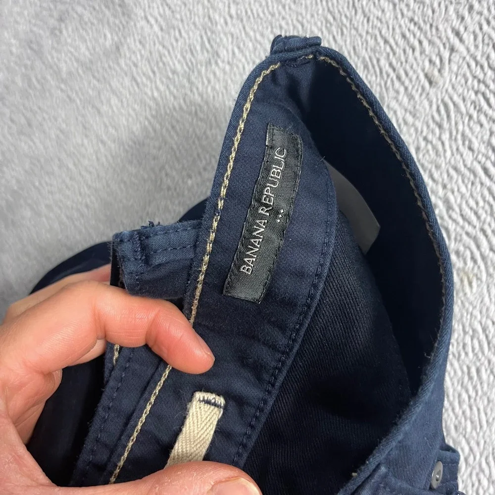 Banana Republic Travel Jean Athletic Fit Navy Blue Mens 30x32 Pants